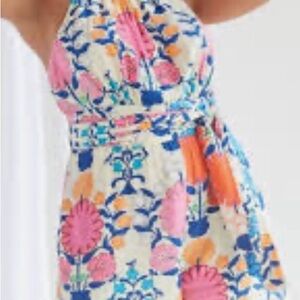 RACHEL Rachel Roy Multicolor Floral Halter Jumper M